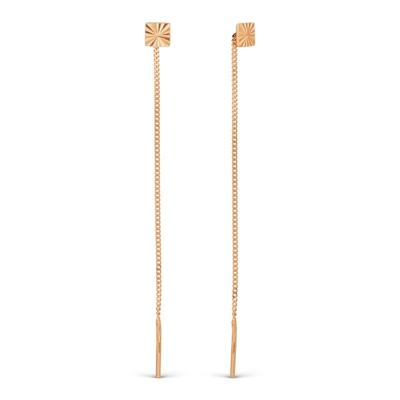 Серьги  из красного золота