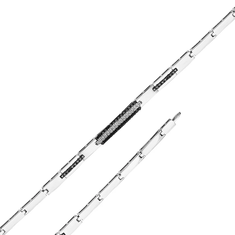 Браслет  из белого золота с природным бриллиантом