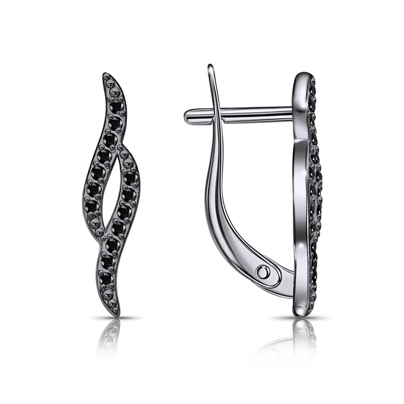 Серьги  серебряные с фианитом