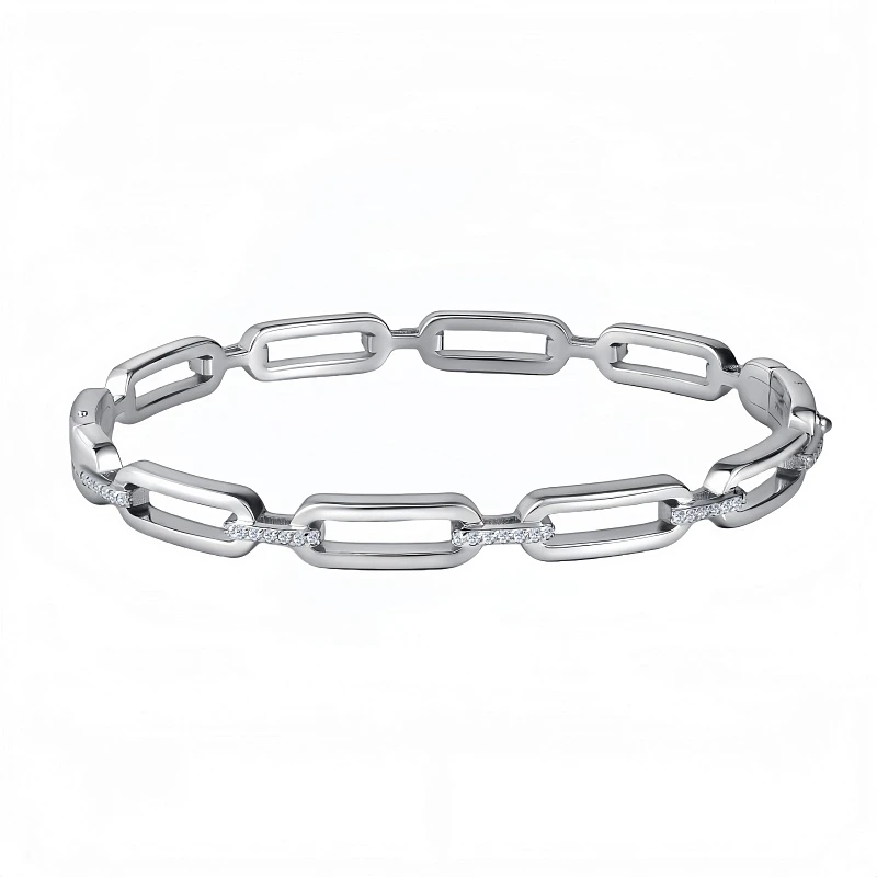 Браслет  серебряный с фианитом