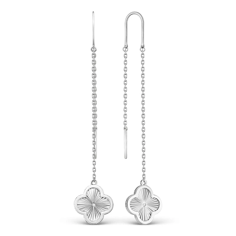 Серьги  серебряные с фианитом