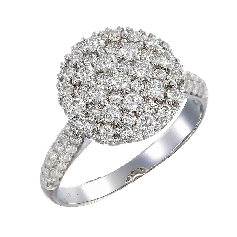 Кольцо  из белого золота с природным бриллиантом