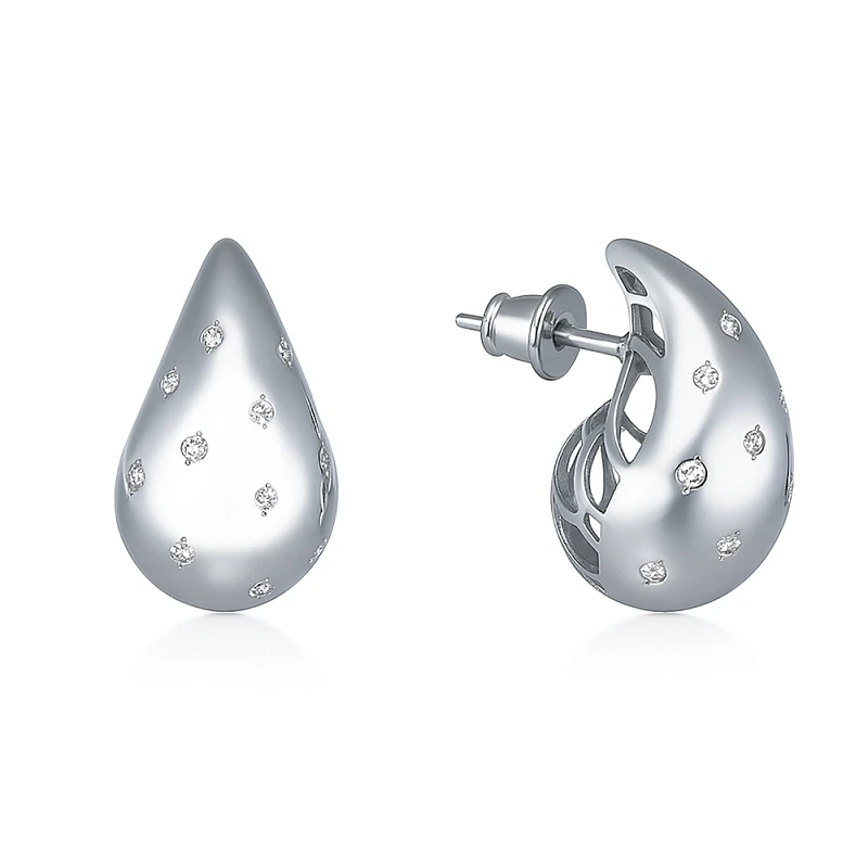 Серьги  серебряные с фианитом