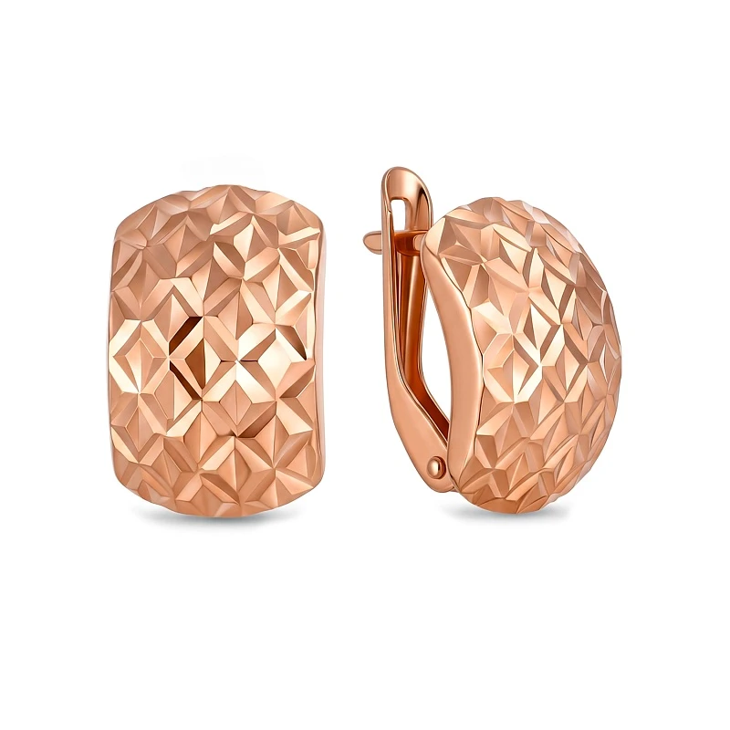 Серьги  из красного золота