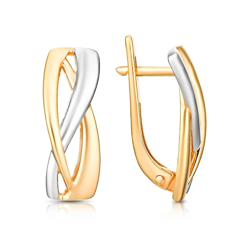 Серьги  из серебра с позолотой