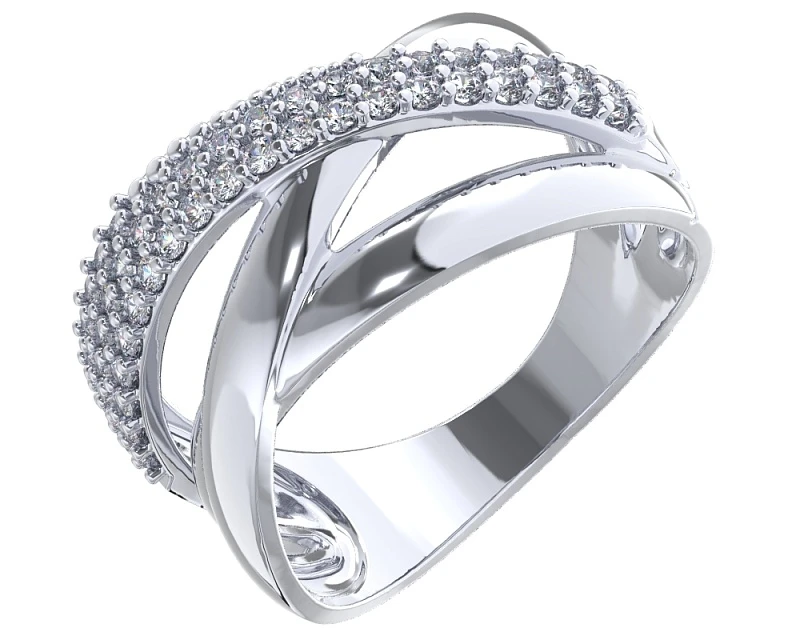 Кольцо  серебряное с фианитом